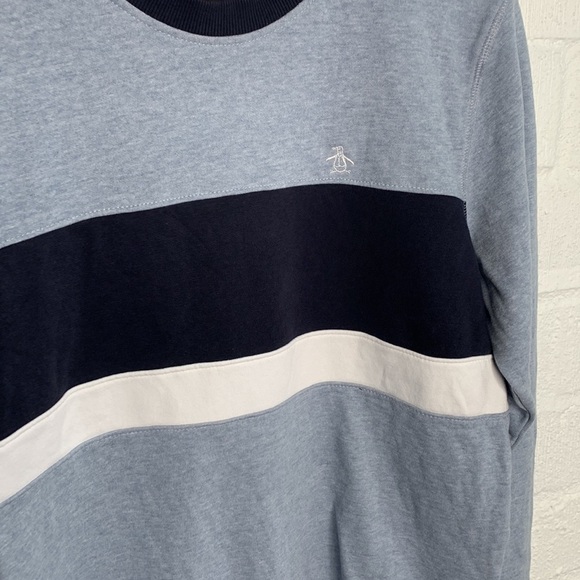 Original Penguin by Munsingwear Striped Cotton Pullover Sweatshirt sz S - Picture 2 of 5